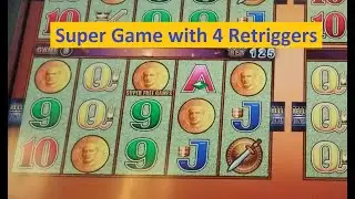 Amazing Win! Super Game with 4 Retriggers! Pompeii Wonder 4 Wonder Wheel