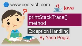 printStackTrace() method in java | printStackTrace() in java example | Exception handling in Java