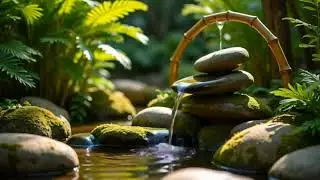 Drift to Deep Sleep: Ocean Zen Oasis & Ambient Sound Mix | Bamboo Water Fountain for Insomnia