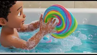 Splish, Splash, A Rainbow Bath | Color Song for Kids | Fun Learning Nursery Rhymes