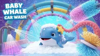 Baby Whale Car Wash 🐳🚗 | Kids Fantasy Song | Learn Colors in a Splashy Clean Ride
