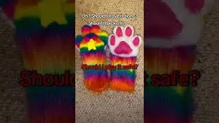 NEW SPARKLE DOG PAWS! #furry #paws #fursuit #shorts #yt #rainbow #stars #sparkledog #fyp #art #cute