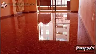 Pulido de terrazo y mármol antes y después. | Pulidos Peirado