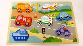 Best Learn Vehicles . Preschool Toddeler Learning Toy Video. Puzzle for kids.