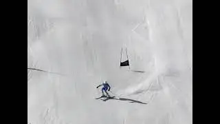 Saas-Fee Derby slope with FIS athlete David training GS