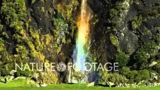Waterfall and Rainbow in 4K Resolution