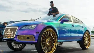 KING OF THE SOUTH CARSHOW ( PERRY GA) Big Rims, Custom Cars, Donks, Box Chevys, SUVs, Pt 1