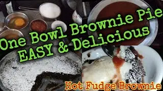 One Bowl Brownie Pie /Easy Fast & Delicious. #flouritup easy recipes