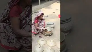 Clay Lid Pot Making #handmade #claypot #clay #pottery #youtubeshorts
