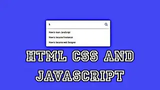 Search Bar with Auto-complete Search Suggestions using HTML CSS & JavaScript |