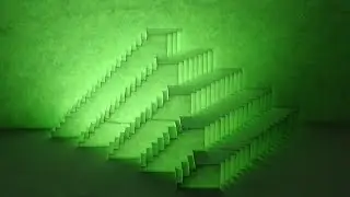 Double Ladder pop up card /Kirigami /paper art.