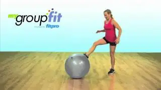 MyGroupFit Quick Clip: Ballast Ball Curtsey Lunge and Squat - Group Fitness Ideas
