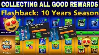 Collecting All Rewards From Flashback 10 Years Season Pool Pass in 8 Ball Pool