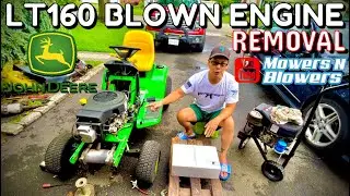 FREE JOHN DEERE LT160 LAWNTRACTOR BLOWN KOHLER COMMAND 16HP ENGINE REMOVAL & NEIGHBORHOOD CURB ALERT