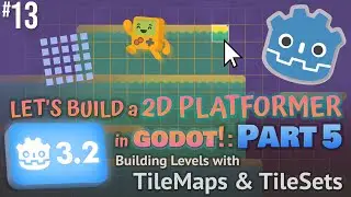 Godot 3.2: Let's Build a 2D Platformer!: Part 5 (TileMaps & TileSets) #godotengine