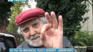 TREVISO TG - 07/10/2015 - VIA PISA TRA IMMONDIIE, PUZZA E DEGRADO: «ABBANDONATI»