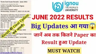 Ignou Exam Result Big Update आ गई 😱 June 2022 TEE Result Latest Update | Final Result Update 🤔