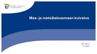 Maa- ja mets&auml;talousmaan kuivatus ja ojitusta ohjaava lains&auml;&auml;d&auml;nt&ouml;