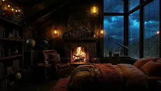 Soft Piano Music & Rain Sounds 🌧️ Cozy Night Bedroom Ambience for Stress Relief & Sleep