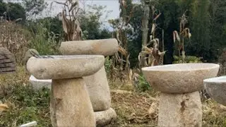 8/1 chậu đá cuội lavabo rửa mặt, trồng cây
