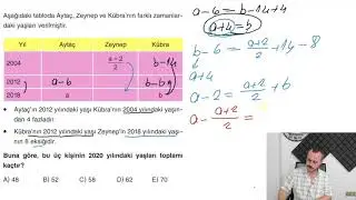 Sıra Yeni Nesilde YAŞ PROBLEMLERİ Test 3 Miray Yayınları TYT Soru Bankası