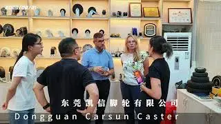Guests visit Dongguan Carsun Caster Wheel Factory Manudacturer #casters #casterwheel #castersfactory