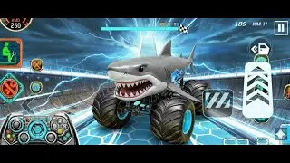 Monster Truck Mega Ramp Gameplay : Shark Truck on Mega Ramp