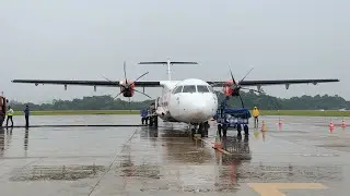 Wings Air ATR 72-500 PK-WFT Landing at Kalimarau Airport, Berau