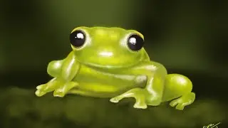 Glass Frog Digital Painting || A to Z animal series Part 7 || Preetisna Singh #ibispaint#digitalart