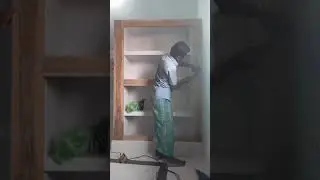 How to make // apply wall wardrobe frame //wall wardrobe//cupboard work//brick almari