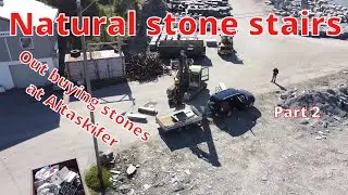 Natural stones retainingwall with stairs part 2