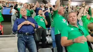 Irish fans singing The Cranberries - Zombie after IRLvSCO in Paris on Stade de France