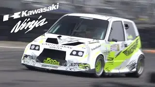 12.000rpm Fiat Cinquecento with Kawasaki Ninja ZX-14R Bike Engine! - Proto P2 Car Racing on Track!