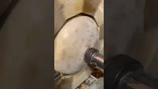 Wood Turning. DIY Memorial Segmented Bowl From Old Home is Shaping.  More rings are added #Shorts