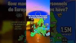 Active Personnels in Europe #eu #europe #geopolitics #geography #map #mapping #mapper #ytshorts #new