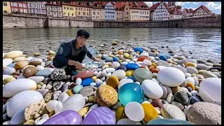 Large quantities of crystals have appeared on beaches in European coastal cities.