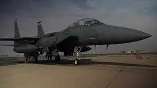 F -15 takeoff and maintenance in Operation Agile Spartan 25 -1 #USCENTCOM#AgileCombatEmployment