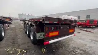 China 3 Axles Shipping Container Chassis Frame 40tons Skeleton Trailers 20/40ft Skeleton for Sale
