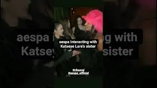 aespa met Katseye Lara's sister Rhearaj in newyork #aespa #katseye #lararaj #rhearaj #nyfashionweek
