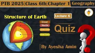 Structure  of Earth (MCQ) | Geography MCQ| Mantle, Crust, Core 