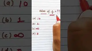 🔥What is the Value of 1/0= ?? || # shorts || # viral🔥