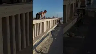 jump by the beach #parkour #jump #shorts #precision #fitness #summer #beach #stunt