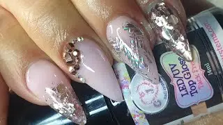 Sculpted Nails | Acrylic Design | CJP & The one | Foils | Pointed Almond