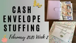 Cash Envelope Stuffing + Budget Update February 2020 Week 2 | Cash Budget | Cash Envelope System UK