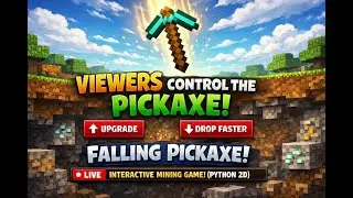 Falling Pickaxe Challenge | Viewers Control It 🔥 #roblox #minecraft #shortslive