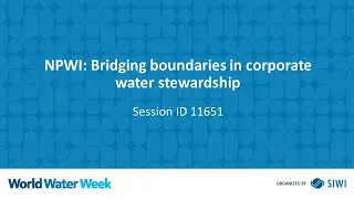 11651 NPWI: Bridging boundaries in corporate water stewardship