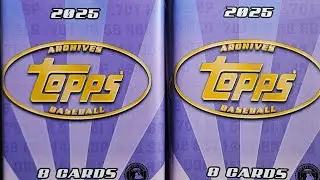 Распаковка коллекционной бейсбольной коллекции Topps Archives 2025 года, состоящей из 56 карточек...