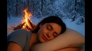 ❄️🔥Fogata en el Bosque Nevado  sin anuncios &ndash; Sonido Real para Dormir,  como Salva Pantalla en 4K🔥❄️