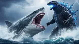 Godzilla vs Megalodon Battles by Dazzling Divine #rescue #wildliferescue #megalodon #godzilla