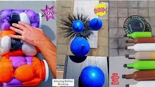 🙀🙀 Wow Amazing Colour Balloon Drop And Breaking Glass Bottles 💥💥 | Relaxing Asmr | Satisfying Video 